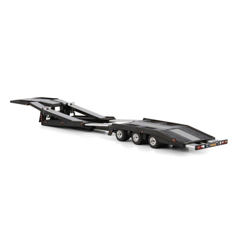 WSI 04-2231 Estepe Extendable Truck Transporter 3 axle Black - Scale 1:50