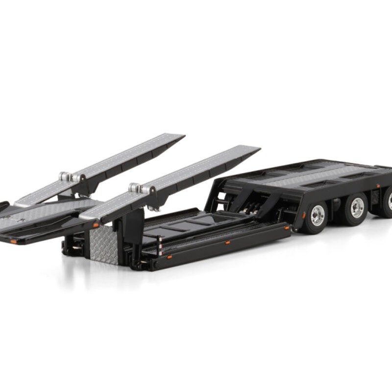WSI 04-2231 Estepe Extendable Truck Transporter 3 axle Black - Scale 1:50