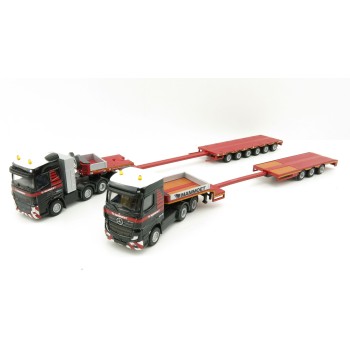 WSI 410103 - Mammoet 1:87 Set II Volvo FH4 XL 8x4 , Mercedes MP4 and Low Loader - Scale 1:87