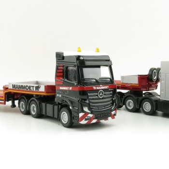 WSI 410103 - Mammoet 1:87 Set II Volvo FH4 XL 8x4 , Mercedes MP4 and Low Loader - Scale 1:87