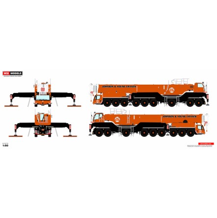 WSI 51-2085 - Australian Liebherr LTM 1750-9.1 9-axle Mobile Hydraulic Crane Johnson & Young Cranes Melbourne - Scale 1:50