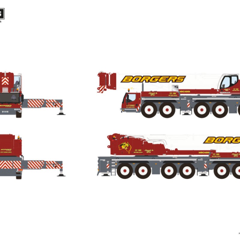 WSI 51-2172 LIEBHERR LTM 1350-6.1 Mobile Telescopic Crane - Borger Cranes - Scale 1:50