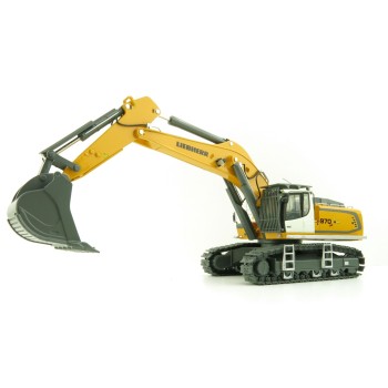 WSI 64-2002 - Liebherr R970 SME Tracked Excavator Yellow New Version - Scale 1:50