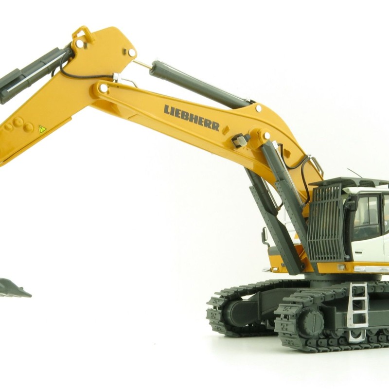 WSI 64-2002 - Liebherr R970 SME Tracked Excavator Yellow New Version - Scale 1:50