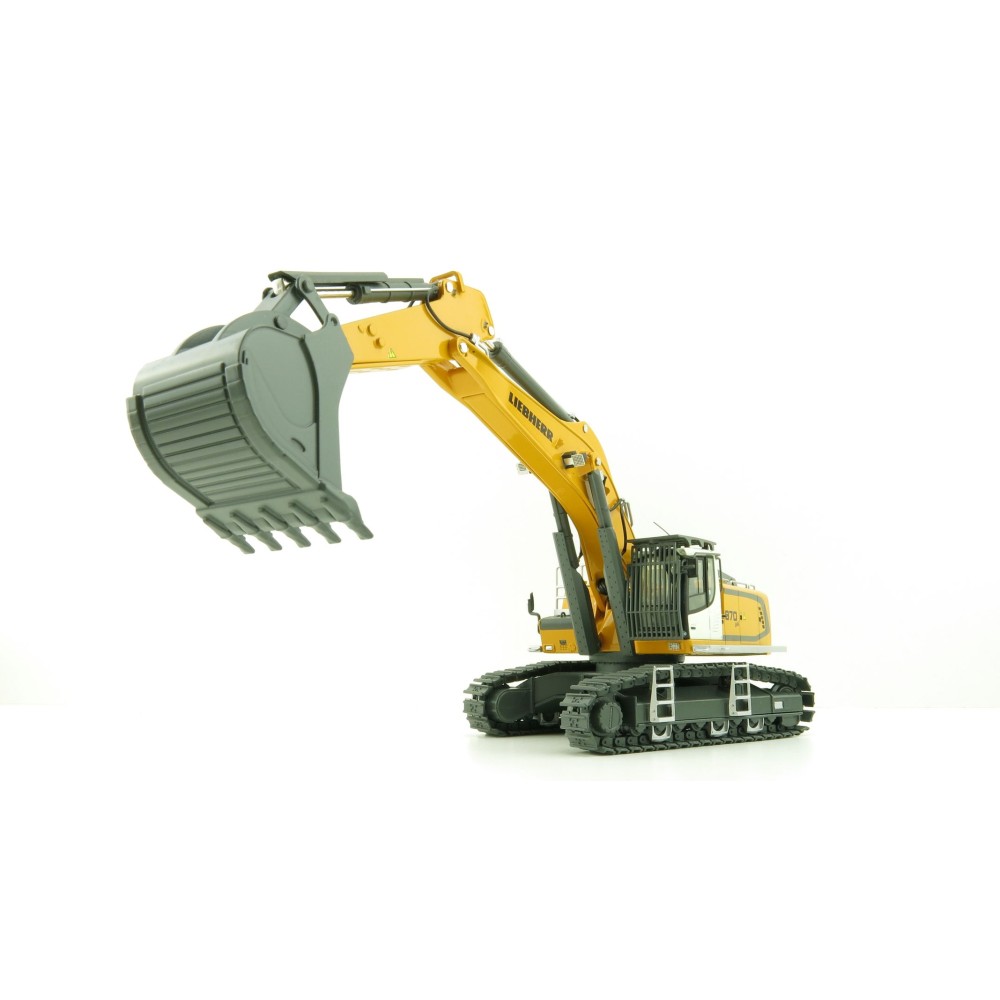 WSI 64-2002 - Liebherr R970 SME Tracked Excavator Yellow New Version - Scale 1:50