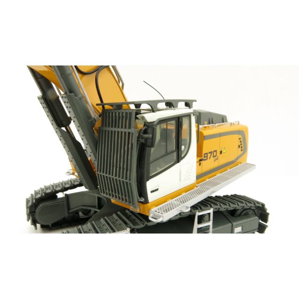 WSI 64-2002 - Liebherr R970 SME Tracked Excavator Yellow New Version - Scale 1:50