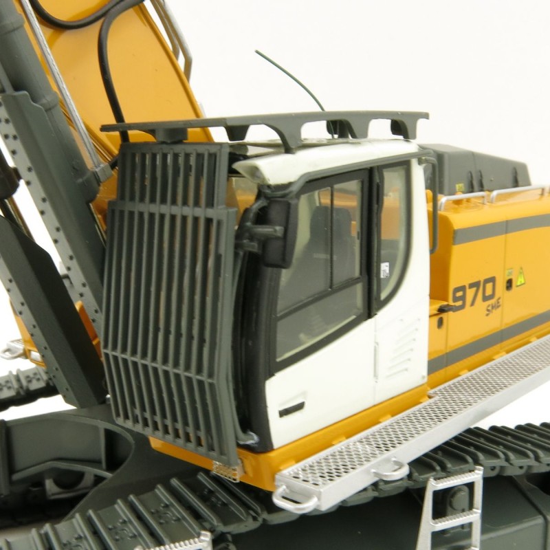 WSI 64-2002 - Liebherr R970 SME Tracked Excavator Yellow New Version - Scale 1:50
