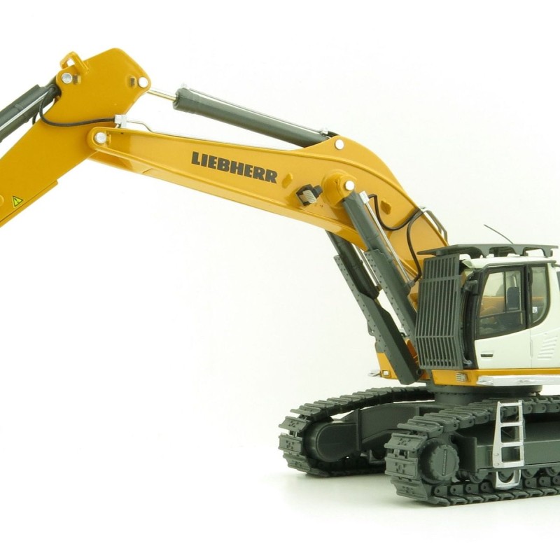 WSI 64-2002 - Liebherr R970 SME Tracked Excavator Yellow New Version - Scale 1:50