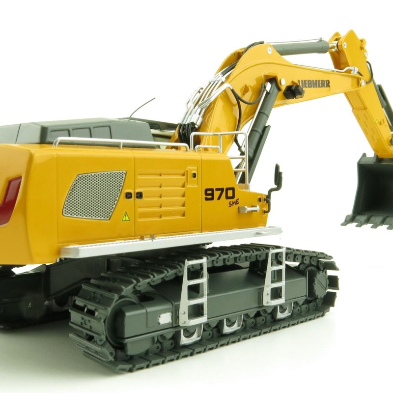 WSI 64-2002 - Liebherr R970 SME Tracked Excavator Yellow New Version - Scale 1:50