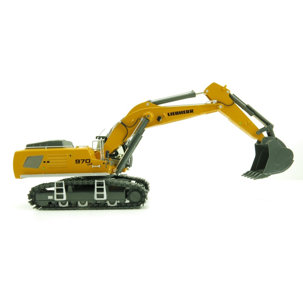 WSI 64-2002 - Liebherr R970 SME Tracked Excavator Yellow New Version - Scale 1:50