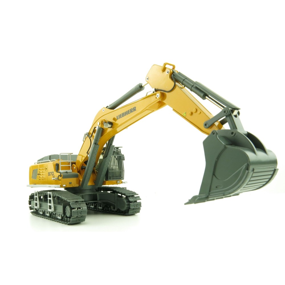 WSI 64-2002 - Liebherr R970 SME Tracked Excavator Yellow New Version - Scale 1:50