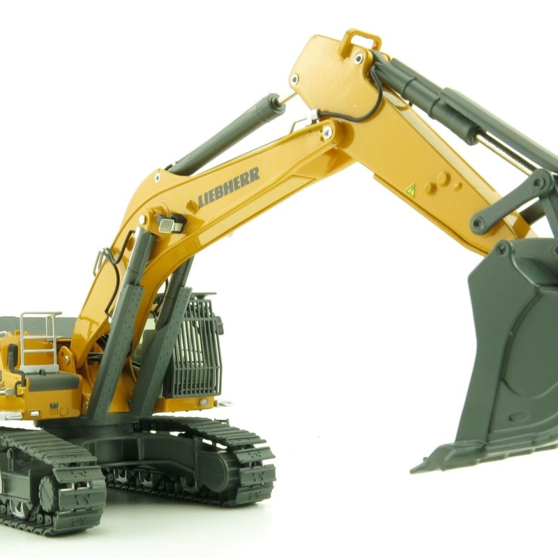 WSI 64-2002 - Liebherr R970 SME Tracked Excavator Yellow New Version - Scale 1:50