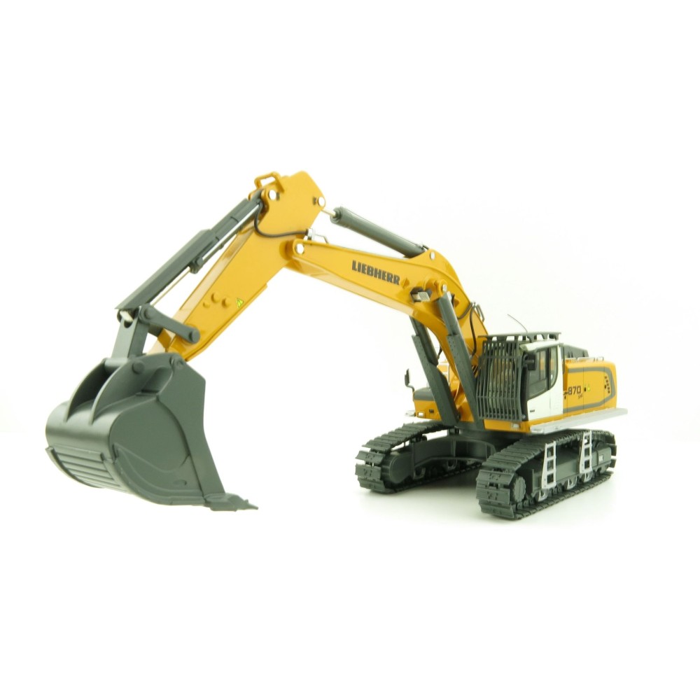WSI 64-2002 - Liebherr R970 SME Tracked Excavator Yellow New Version - Scale 1:50