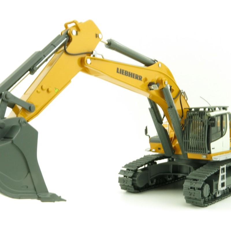 WSI 64-2002 - Liebherr R970 SME Tracked Excavator Yellow New Version - Scale 1:50