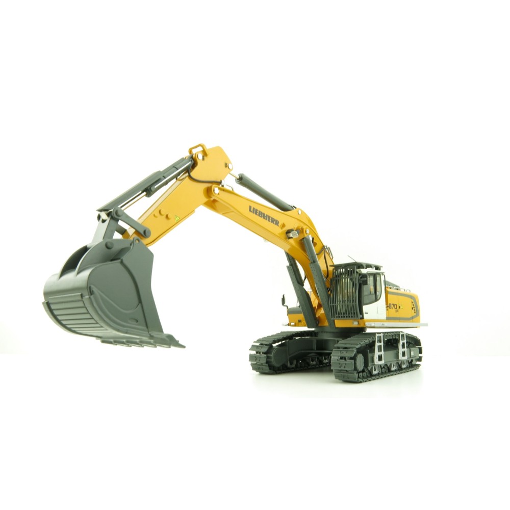 WSI 64-2002 - Liebherr R970 SME Tracked Excavator Yellow New Version - Scale 1:50