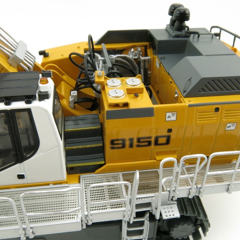 WSI 64-2003 Liebherr R 9150B Tracked Mining Excavator Yellow - Scale 1:50