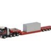 WSI 900033 - Mammoet Volvo FH4 GLOBETROTTER XL 8x4 LOWLOADER - 4 AXLE + 20 FT CONTAINER - Scale 1:87