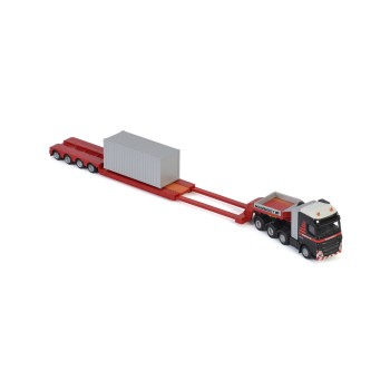 WSI 900033 - Mammoet Volvo FH4 GLOBETROTTER XL 8x4 LOWLOADER - 4 AXLE + 20 FT CONTAINER - Scale 1:87