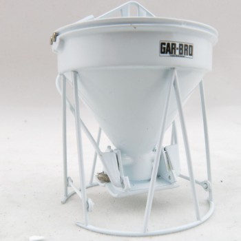 Weiss Brothers WBR002-1900 - Garbro Concrete Bucket - Round Gate - White - Scale 1:50