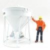Weiss Brothers WBR002-1900 - Garbro Concrete Bucket - Round Gate - White - Scale 1:50
