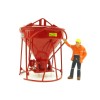 Weiss Brothers WBR002-1901 - Garbro Concrete Bucket - Round Gate - Red - Scale 1:50