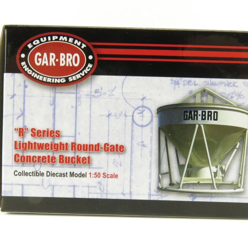 Weiss Brothers WBR002-1901 - Garbro Concrete Bucket - Round Gate - Red - Scale 1:50