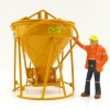 Weiss Brothers WBR002-1902 - Garbro Concrete Bucket - Round Gate - Yellow - Scale 1:50