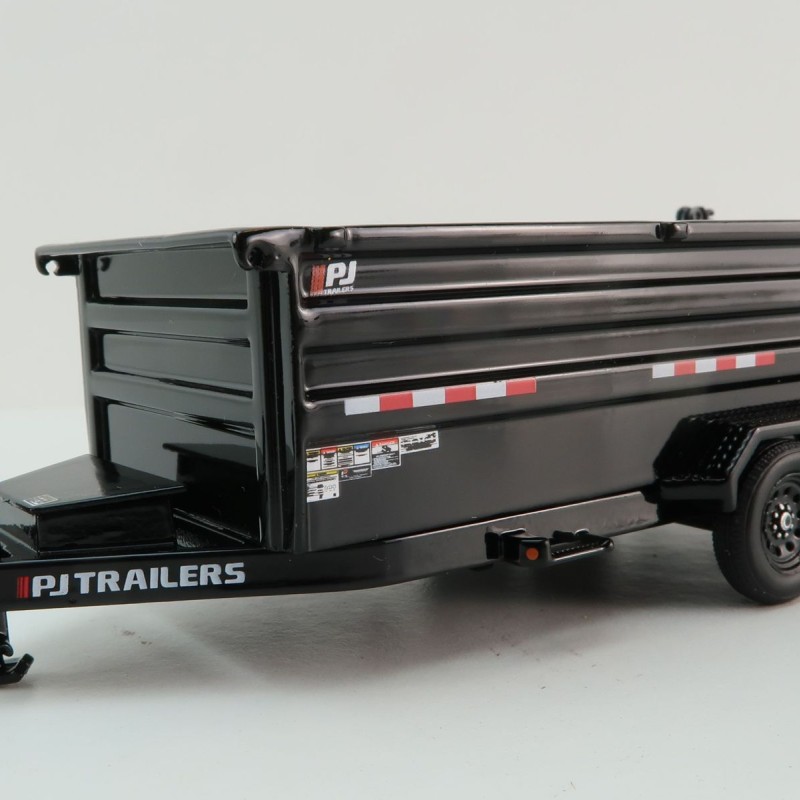 Weiss Brothers WBR035-1400 PJ Dump DM Trailer - Black - Scale 1:50