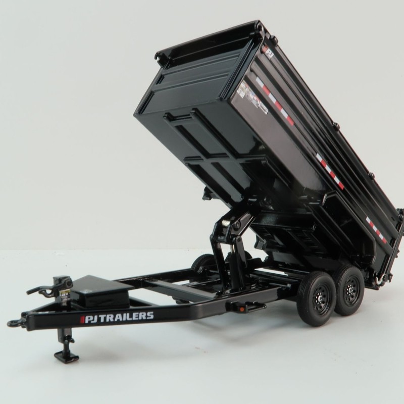 Weiss Brothers WBR035-1400 PJ Dump DM Trailer - Black - Scale 1:50