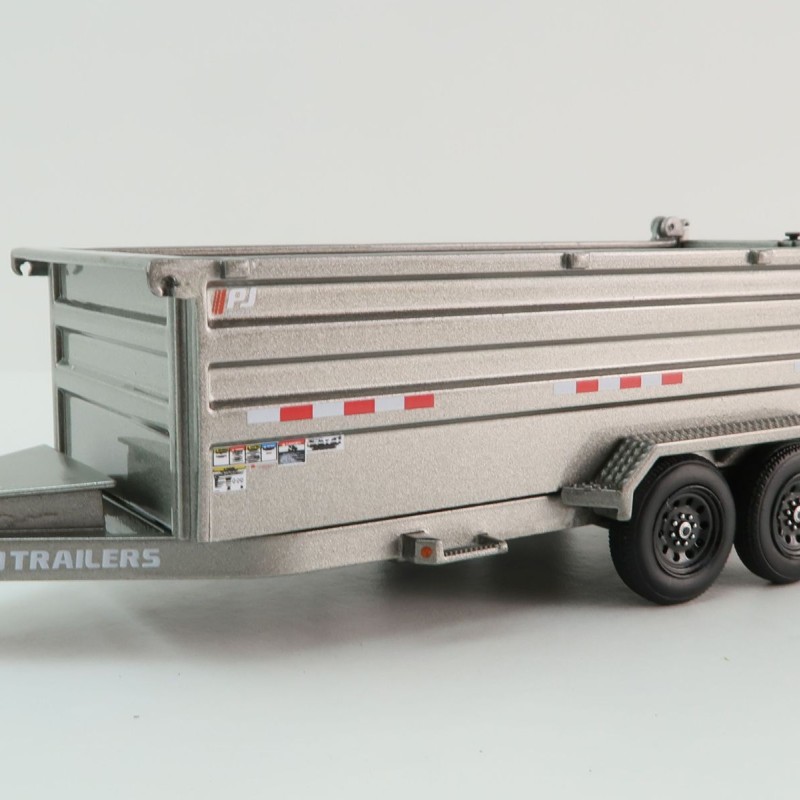 Weiss Brothers WBR035-1404 PJ Dump DM Trailer - Silver - Scale 1:50